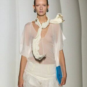 Kiko Kostadinov Women's Chiffon Blouse - Size 40 - off runway, unique